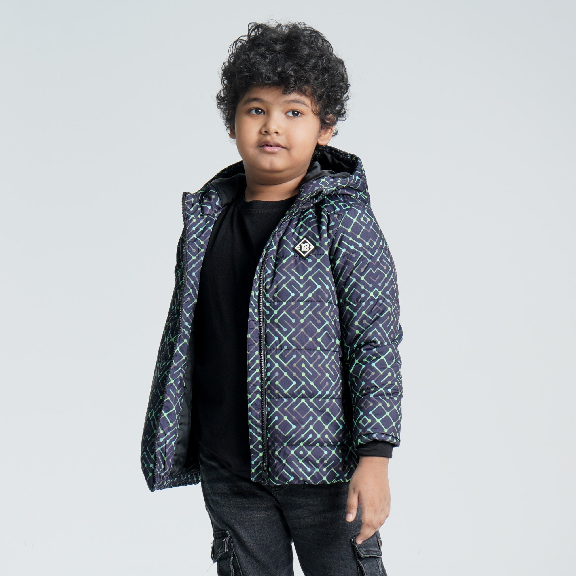 Baby Navy & Green Boys Quilting