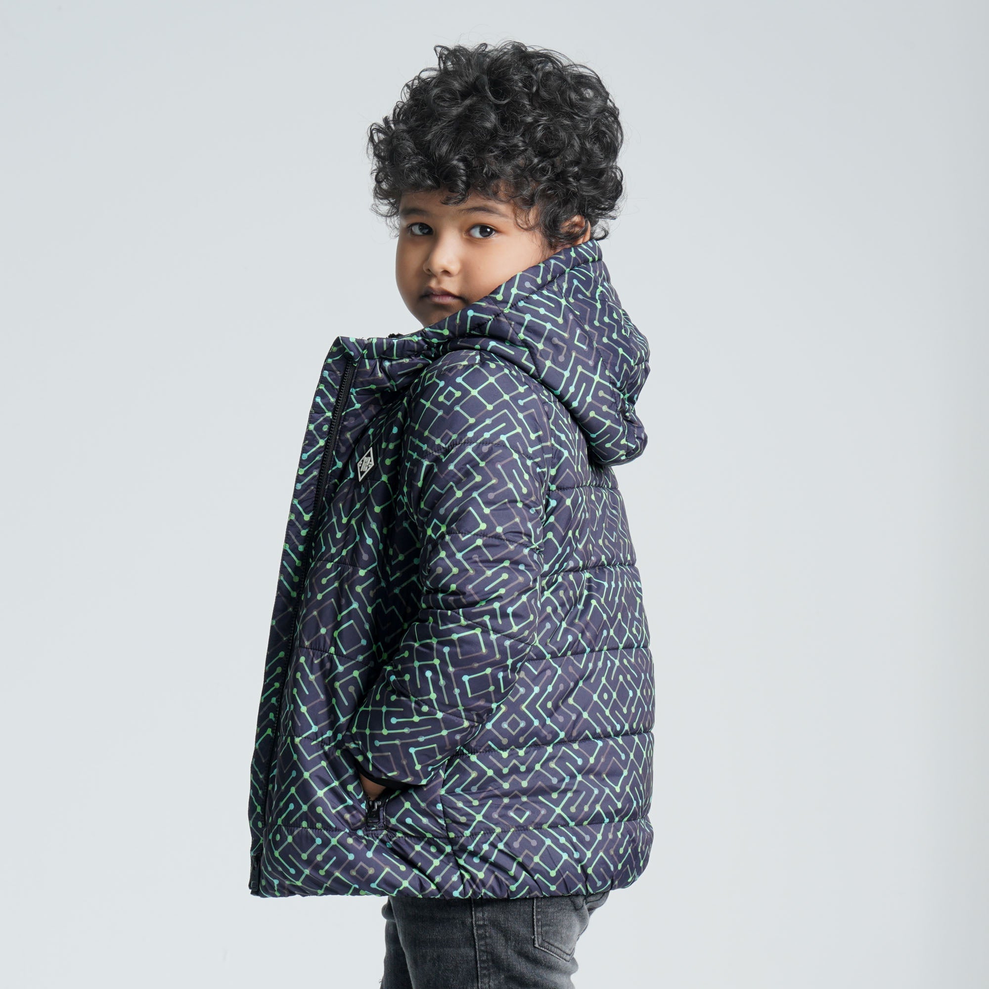 Baby Navy & Green Boys Quilting