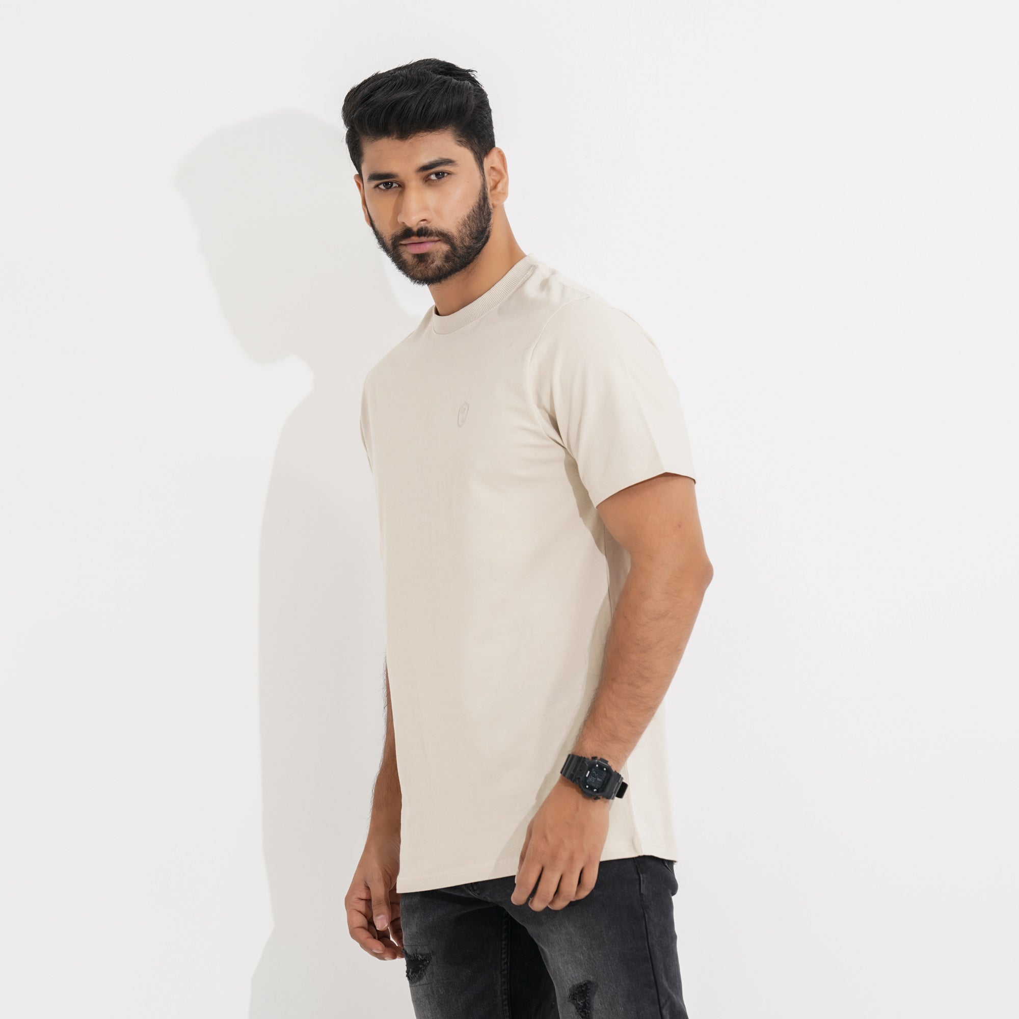 Mens Beige T-Shirt