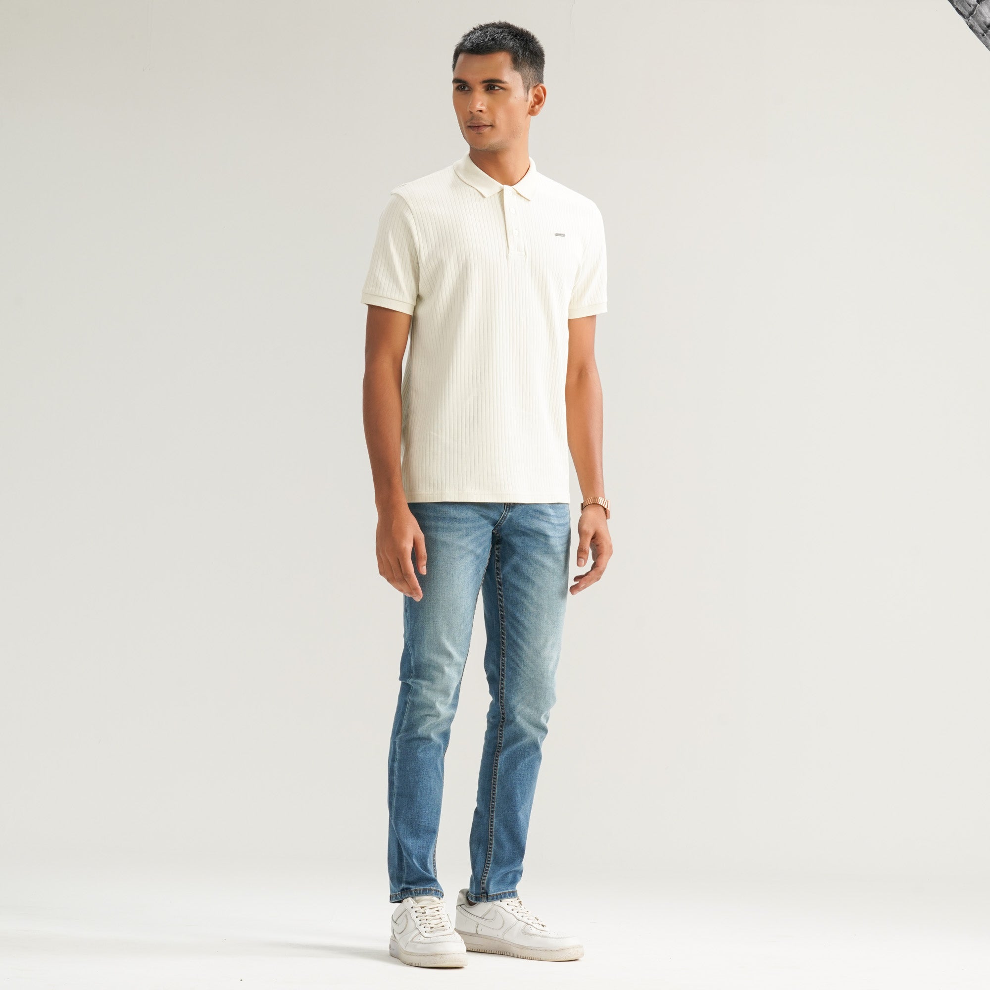 Mens Off White Polo