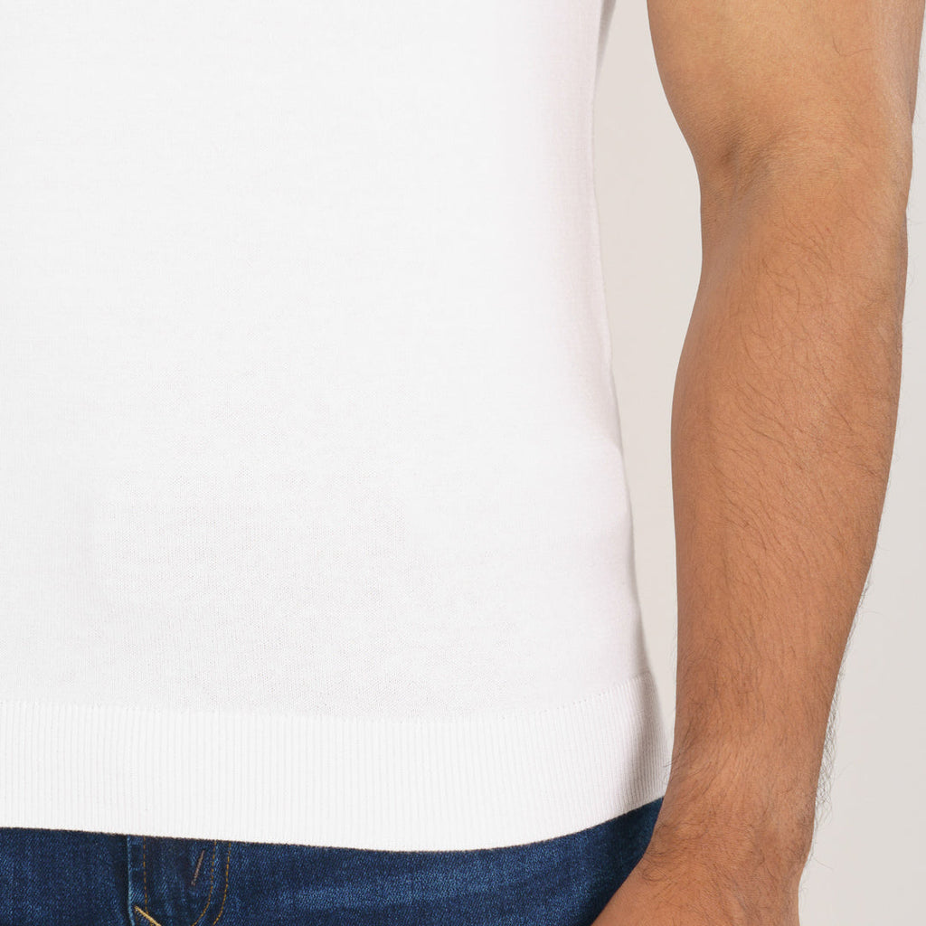 Mens Navy & Light Blue  Striped Polo Sweater