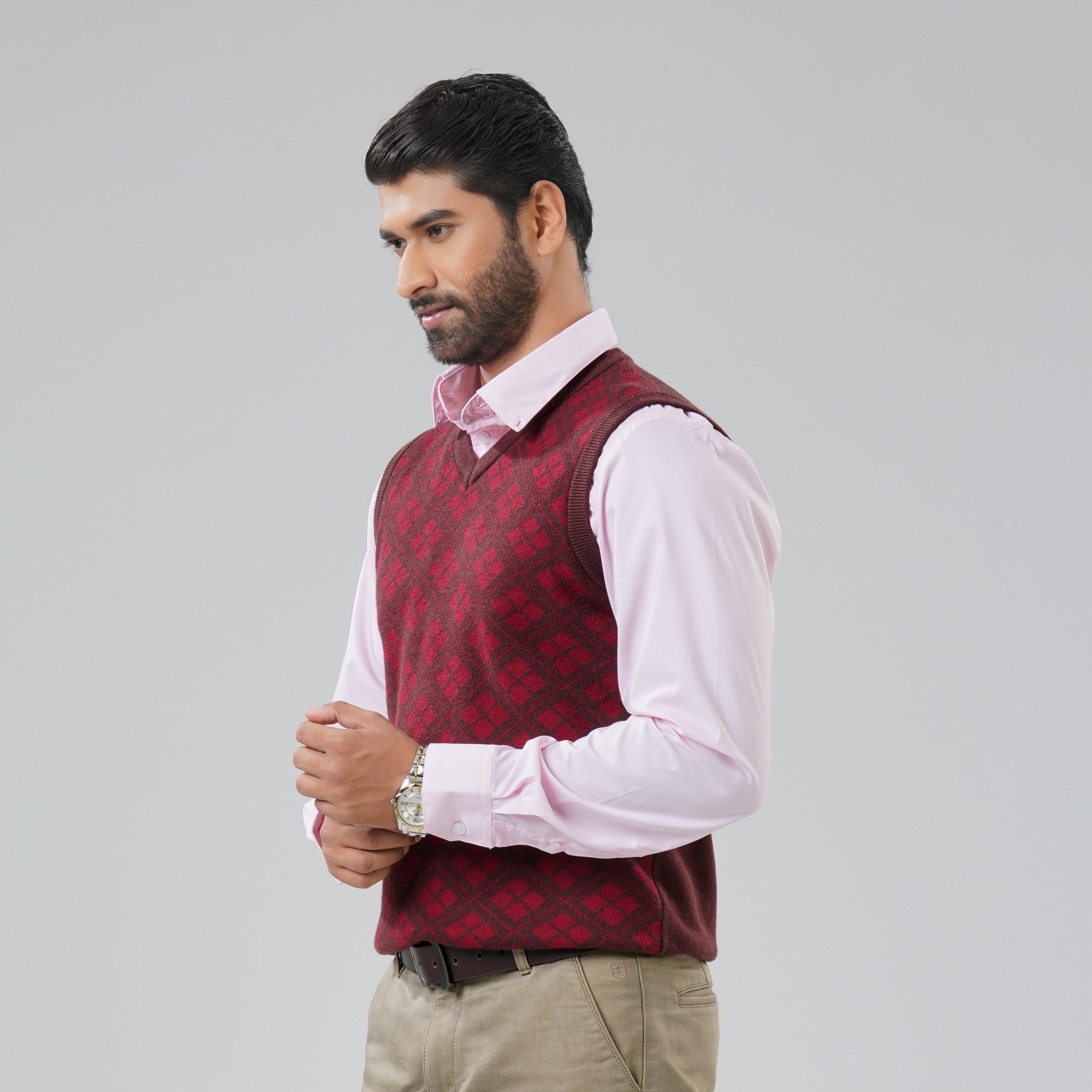 Men's Maroon Sweater Vest
