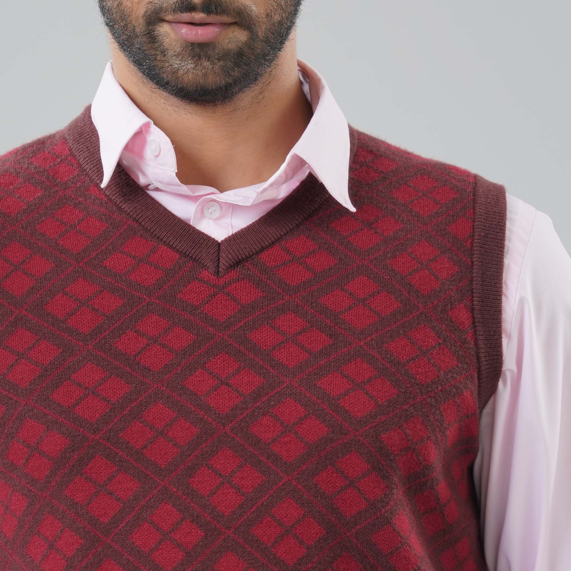 Men's Maroon Sweater Vest