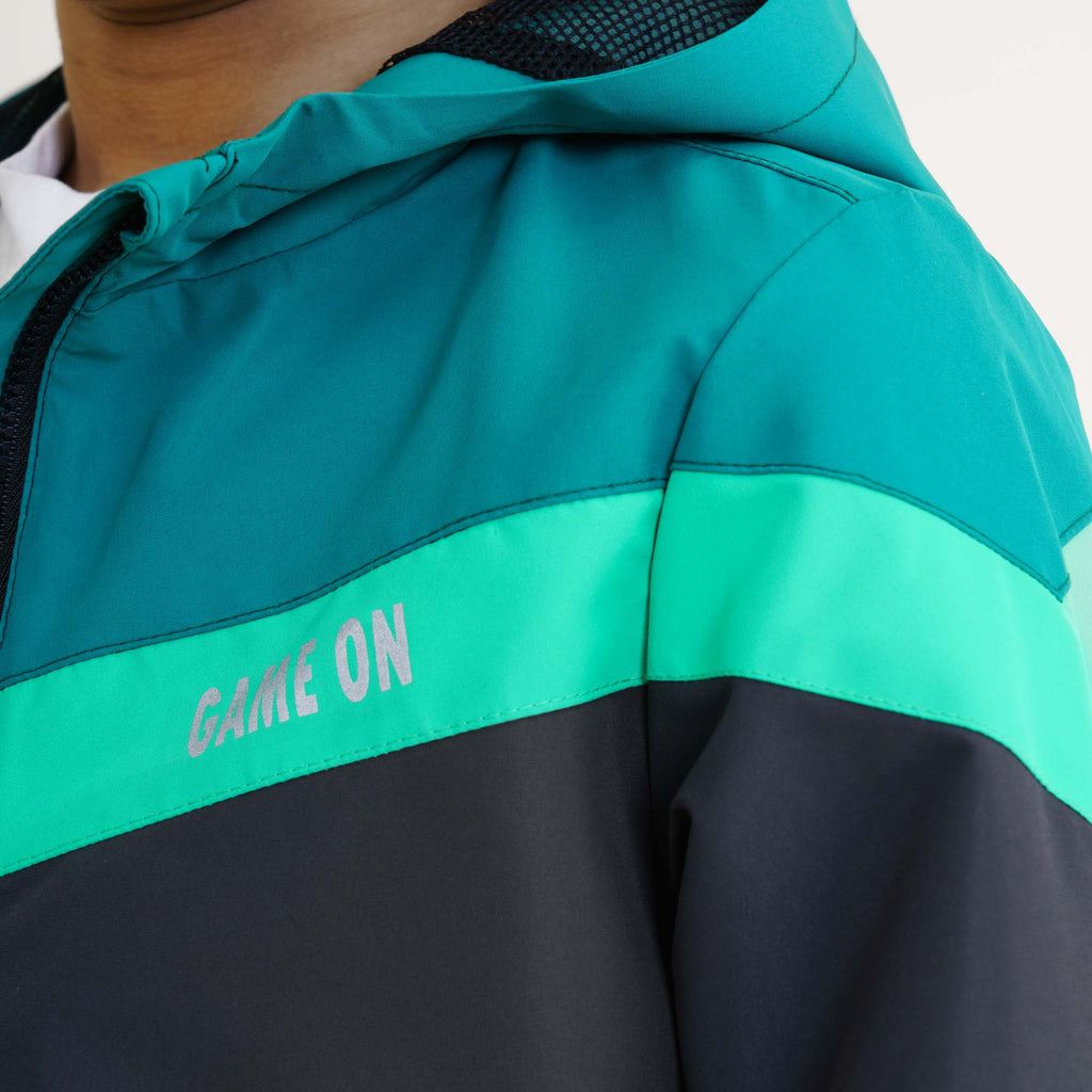 Baby Boys Green & Gray Windbreaker