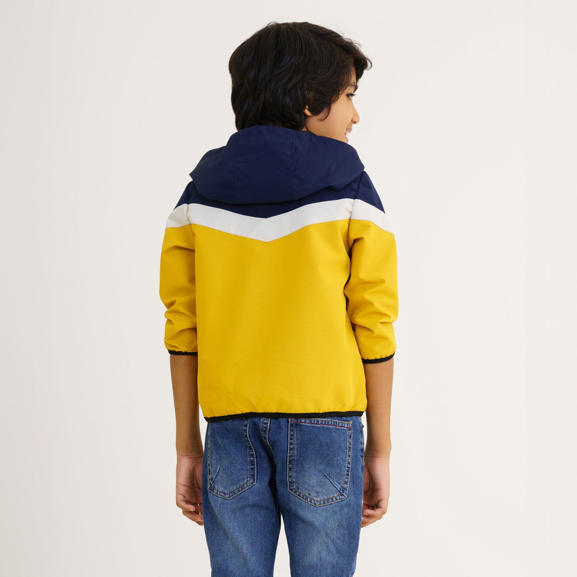 Baby Boys Mustard & Navy  Windbreaker