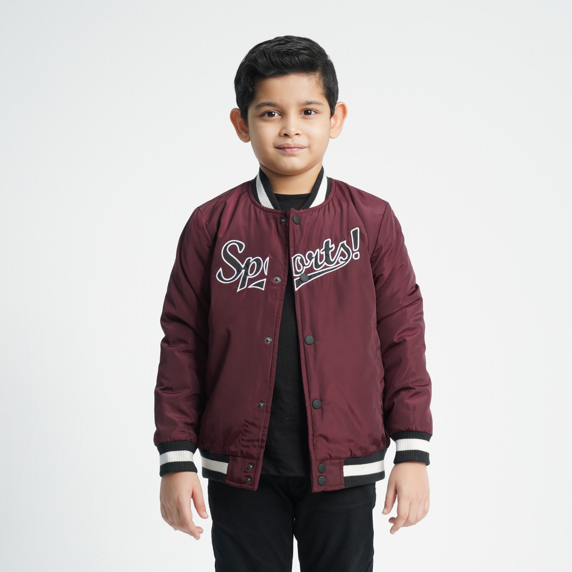 Boys Bomber Maroon Jacket