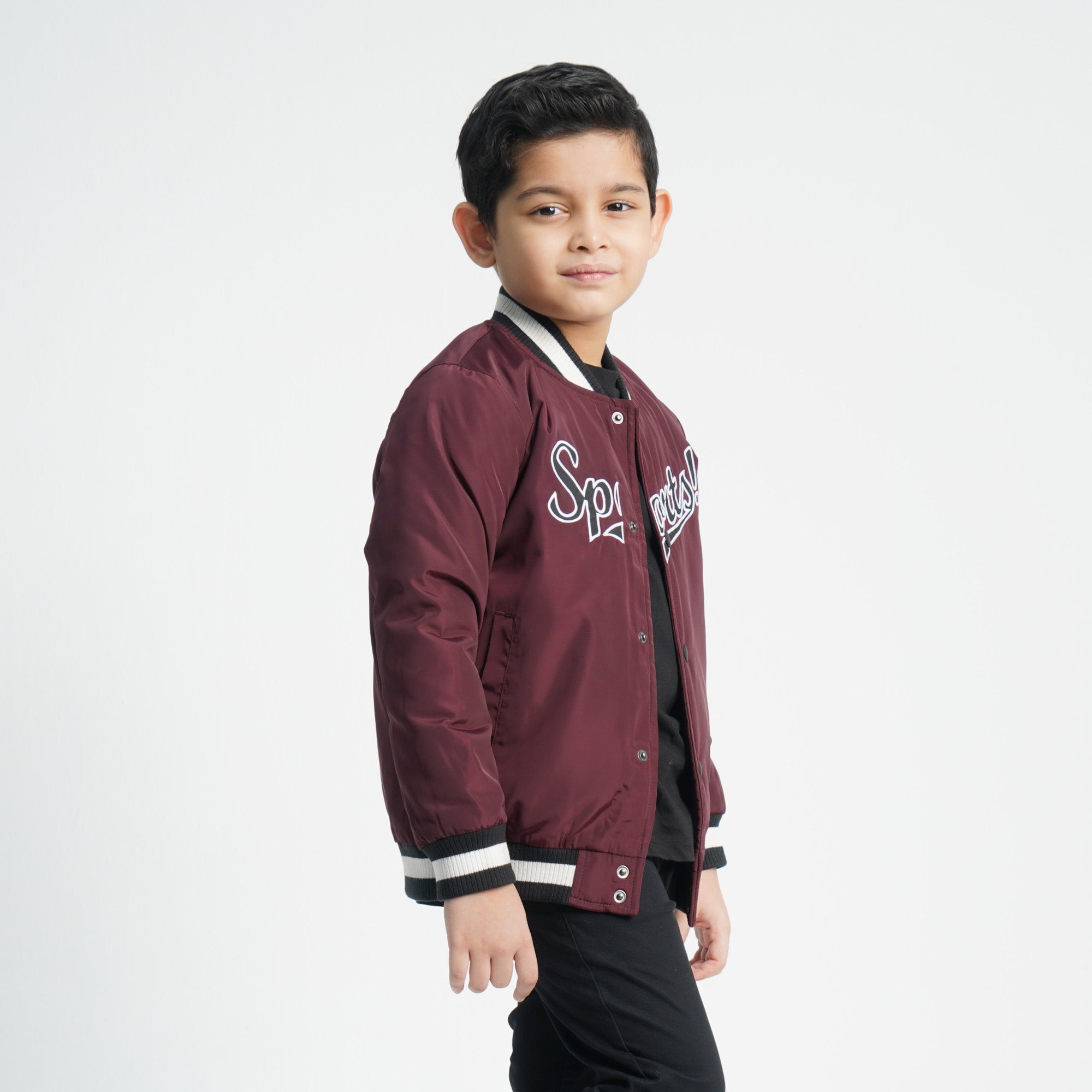 Boys Bomber Maroon Jacket