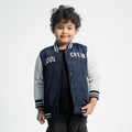 Baby Boys Navy & Off White  Bomber Jacket