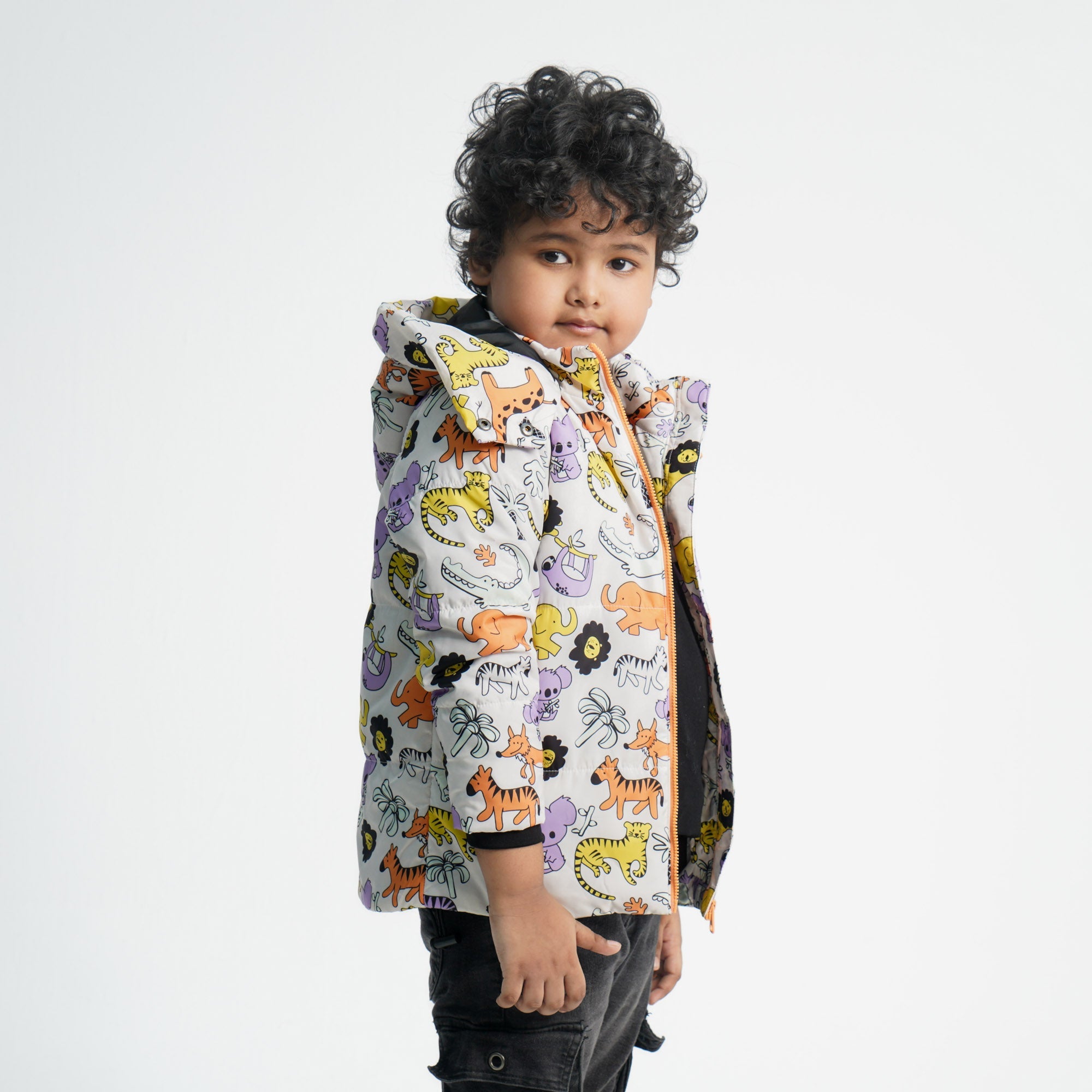 Baby Off White & Yellow Boys Quilt Jacket