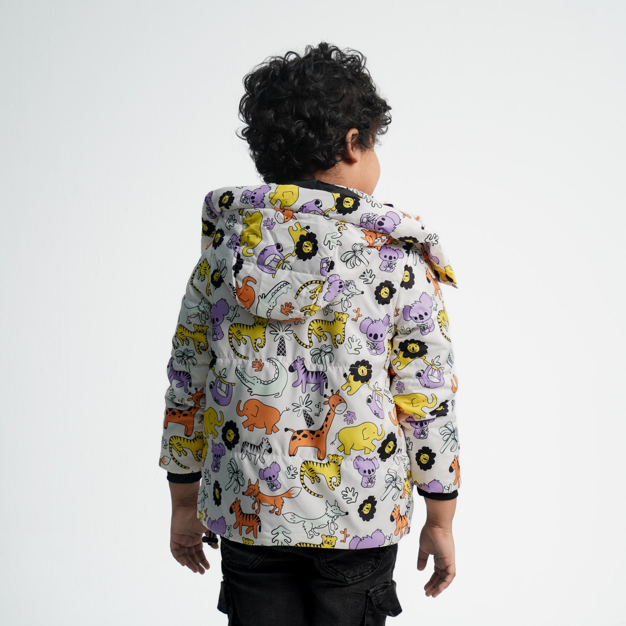 Baby Off White & Yellow Boys Quilt Jacket