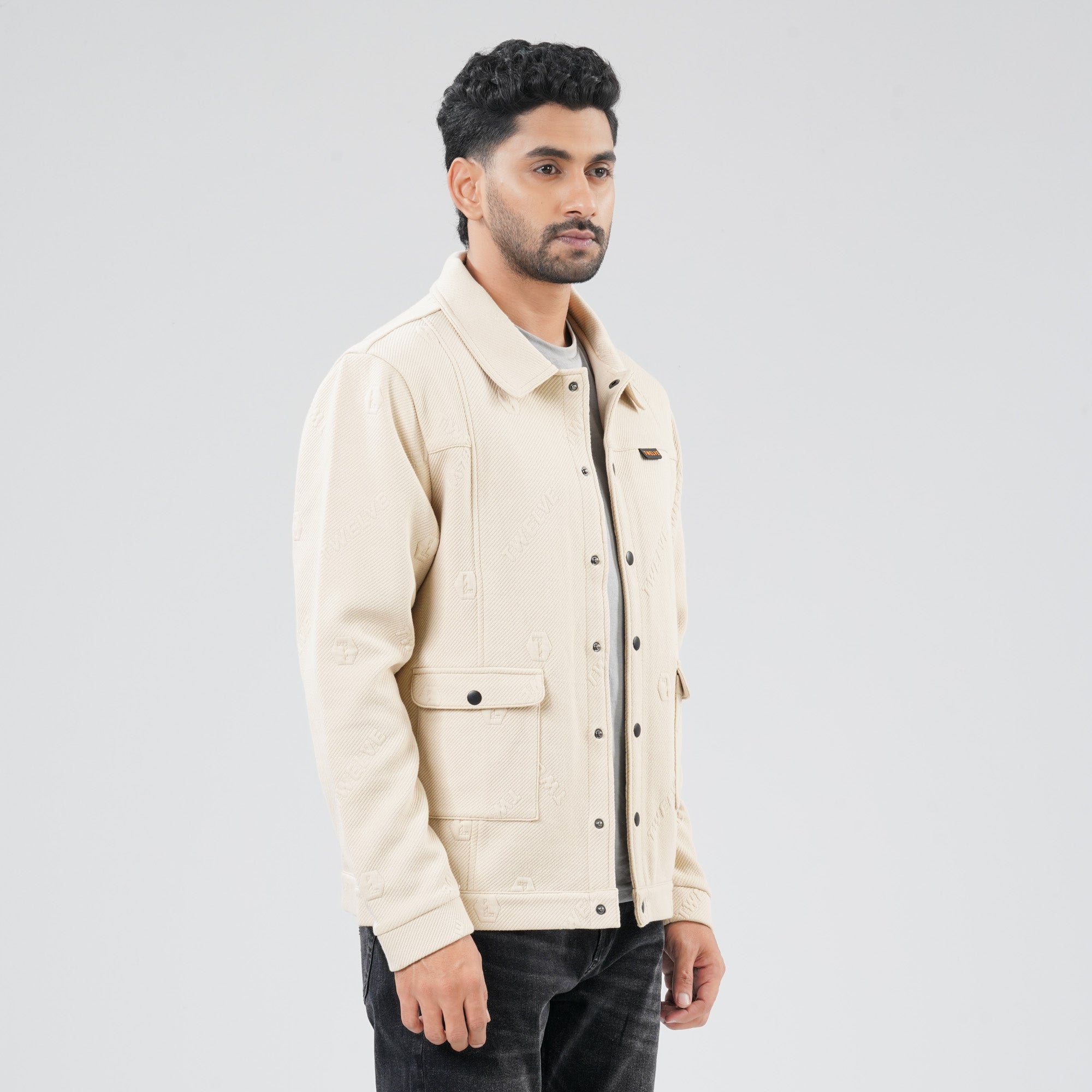 Mens Cream Shacket