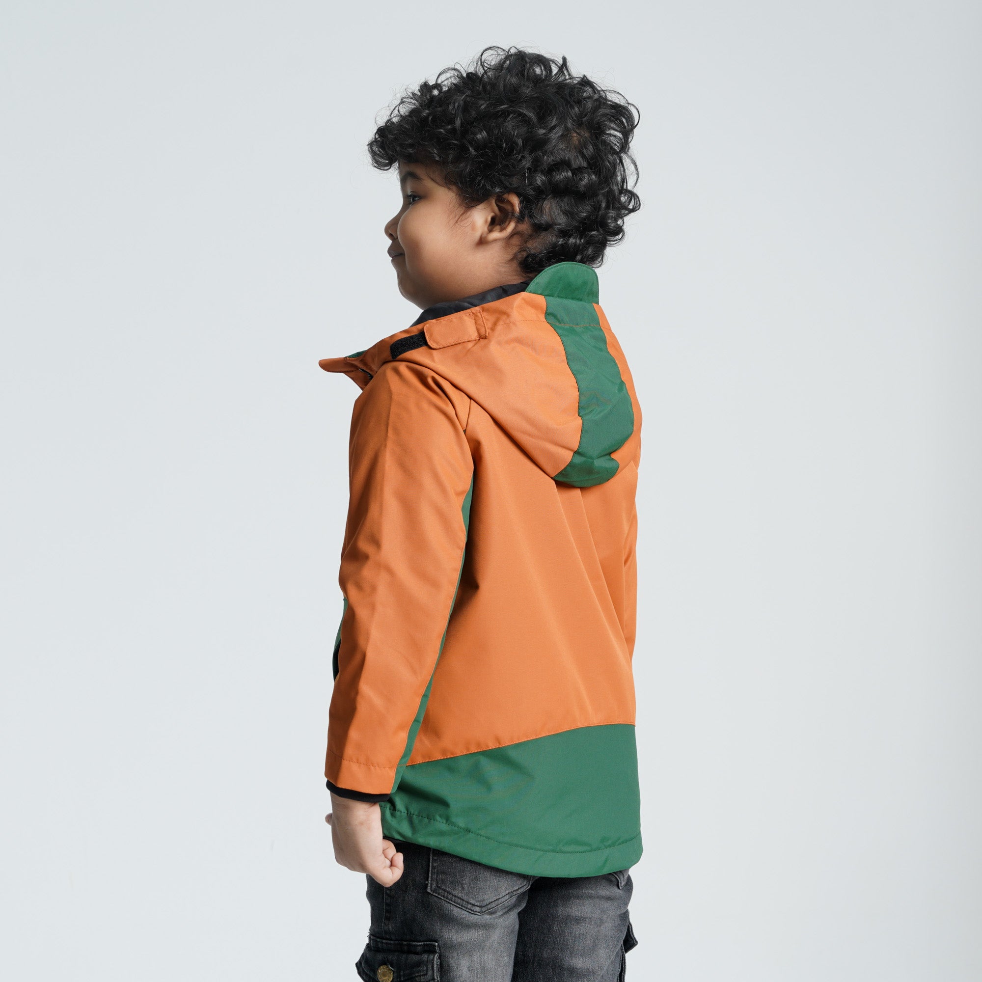 Baby Boys Brown & Green Windbreaker