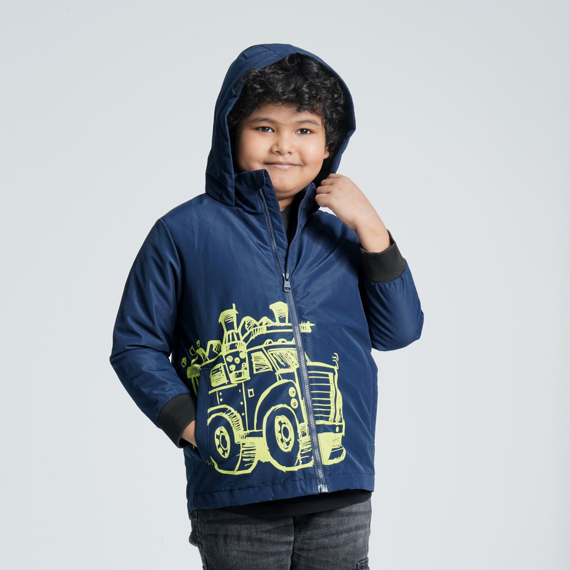 Boys Navy Windbreaker Jacket