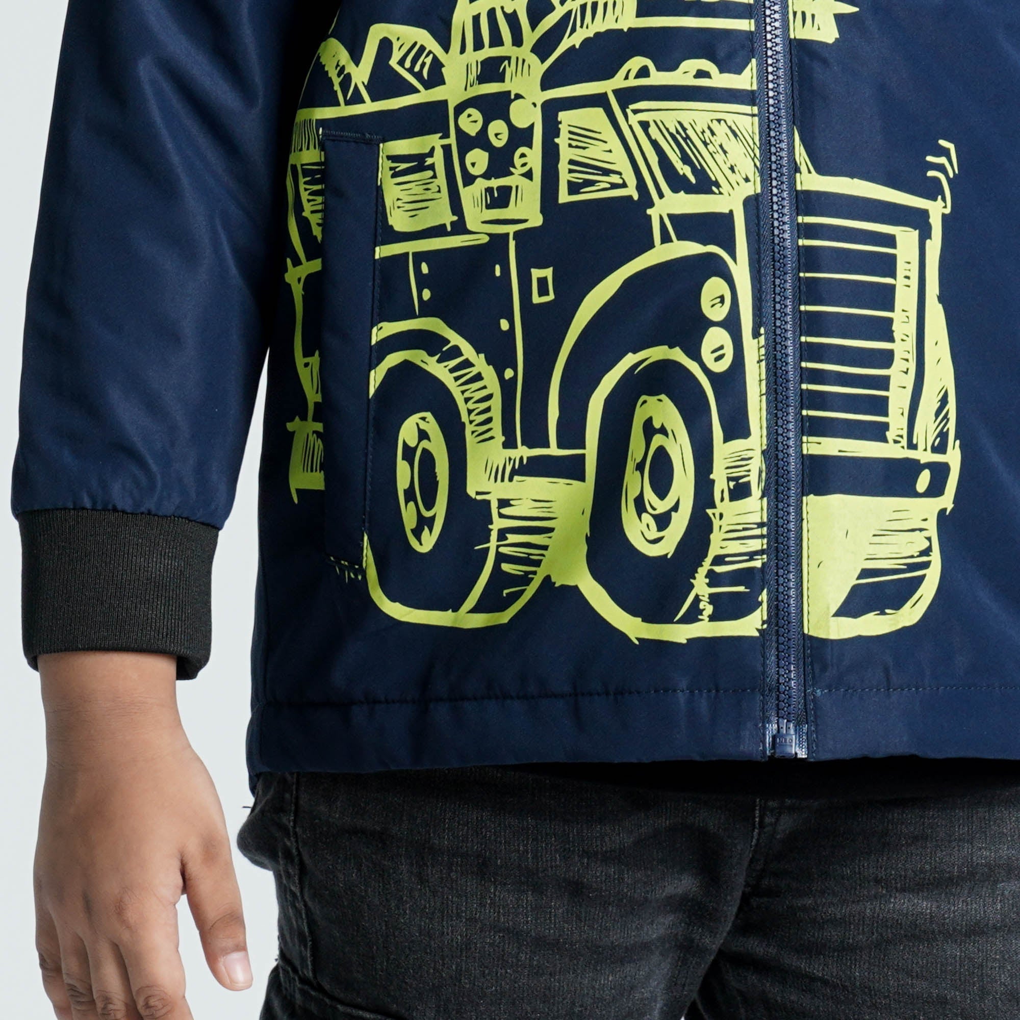 Boys Navy Windbreaker Jacket