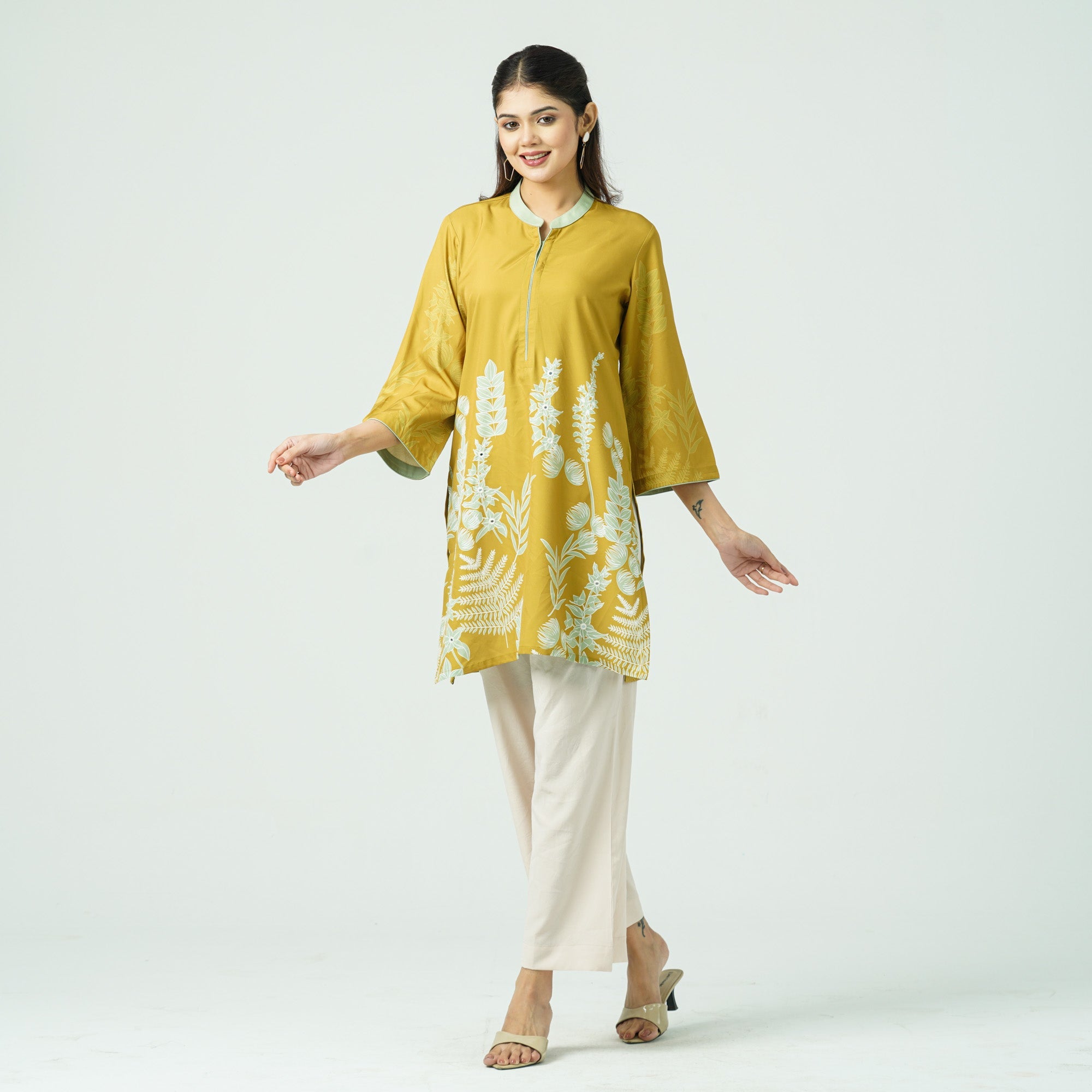 Women’s Blended Silk Printed Two-Piece Set