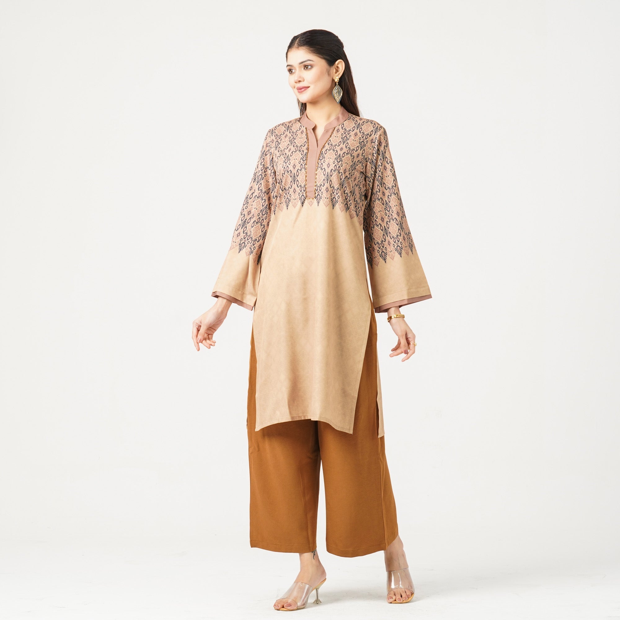 Women’s Blended Silk Printed Two Piece Set