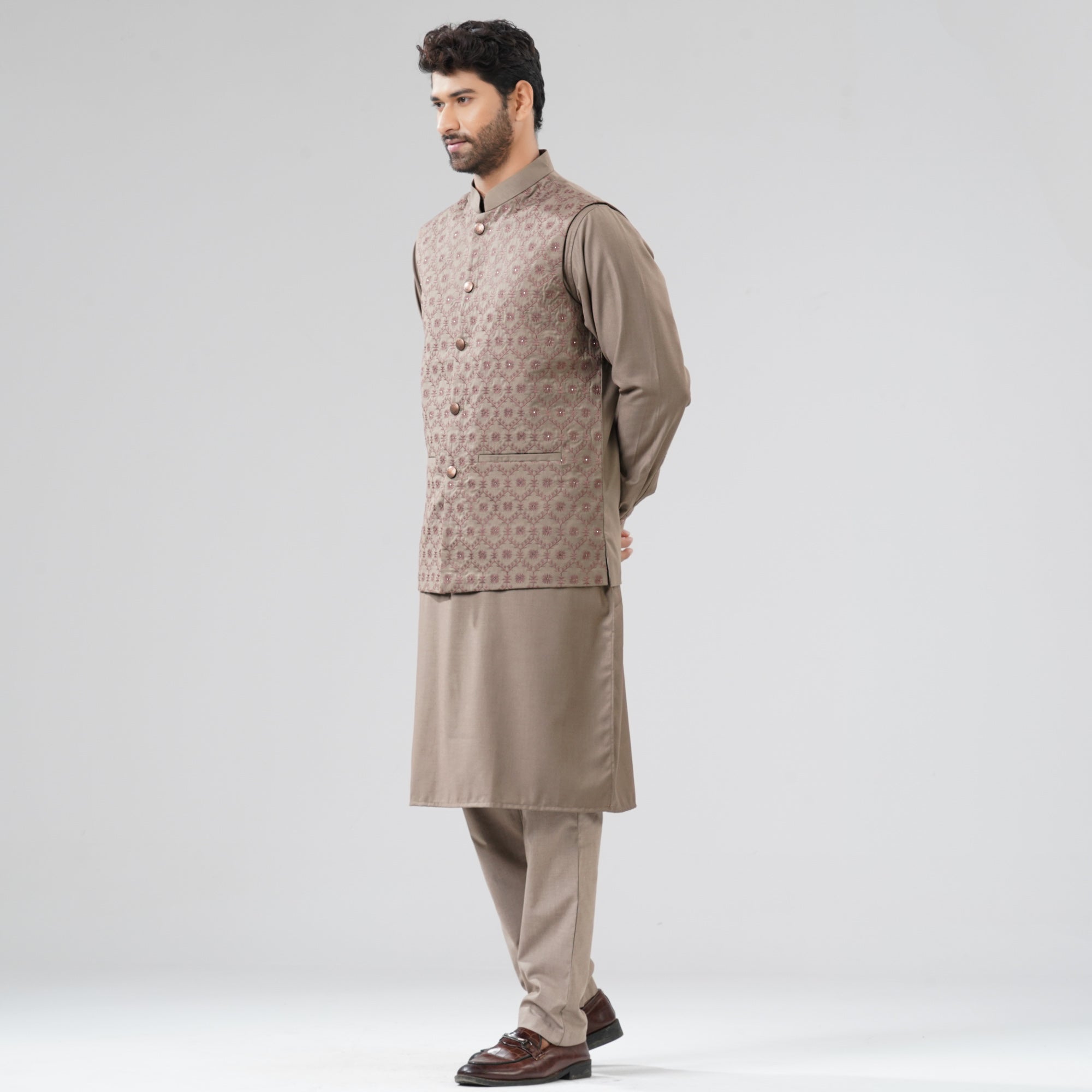 Mens Camel Panjabi Set