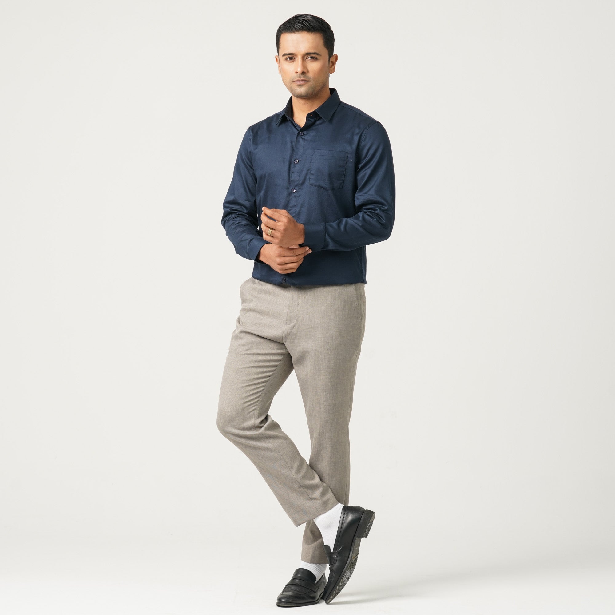 Men’s Satin Lycra Formal Shirt