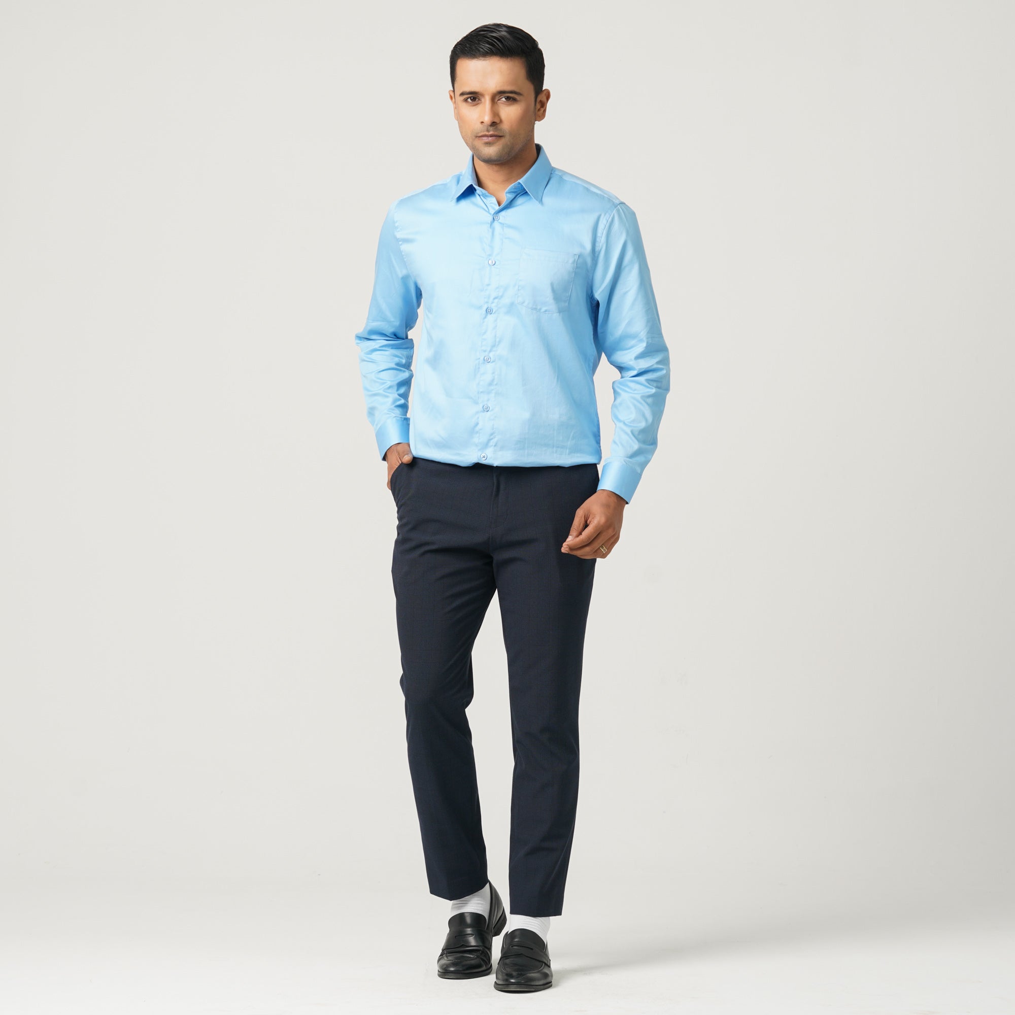 Men’s Satin Lycra Formal Shirt