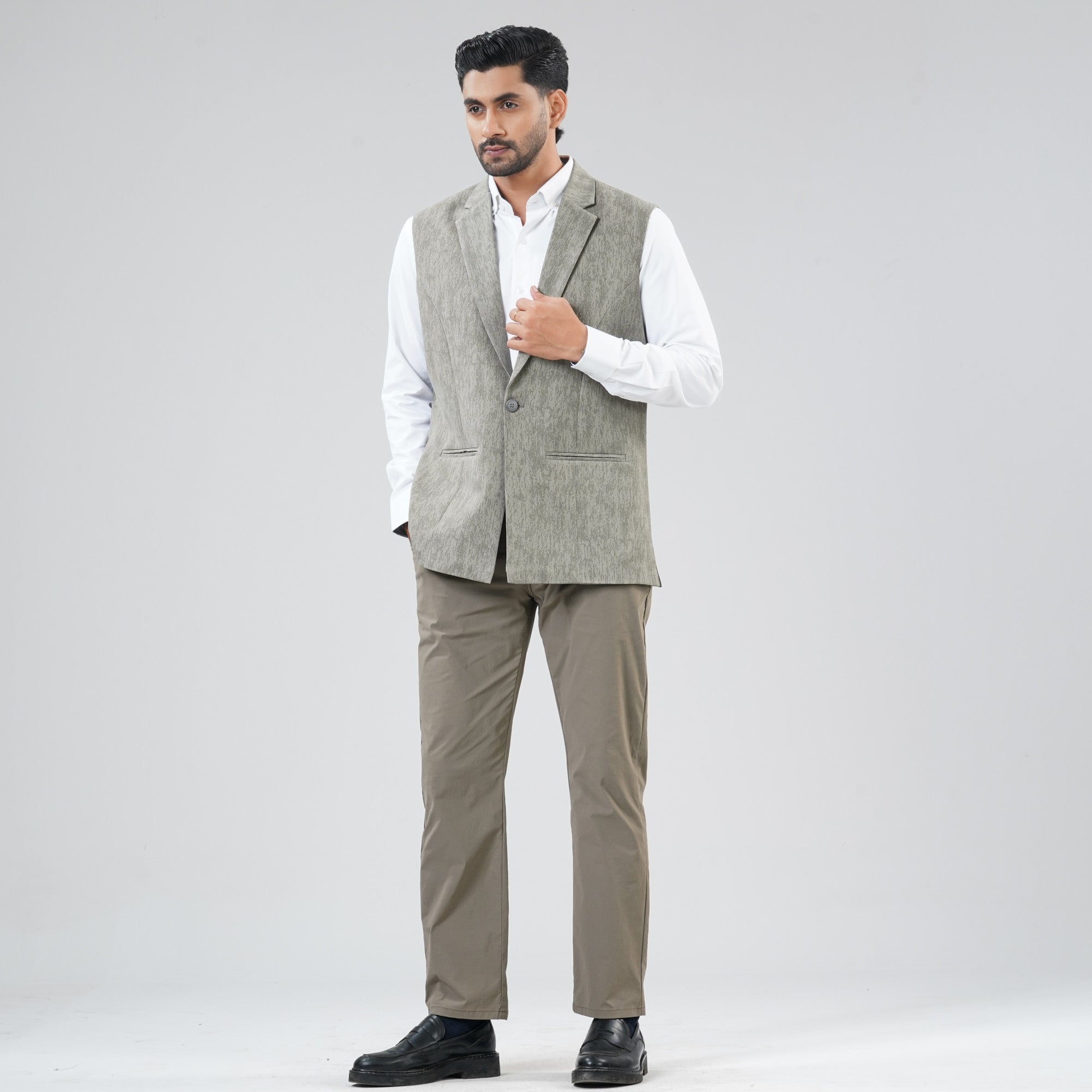 Mens Army Green Vest