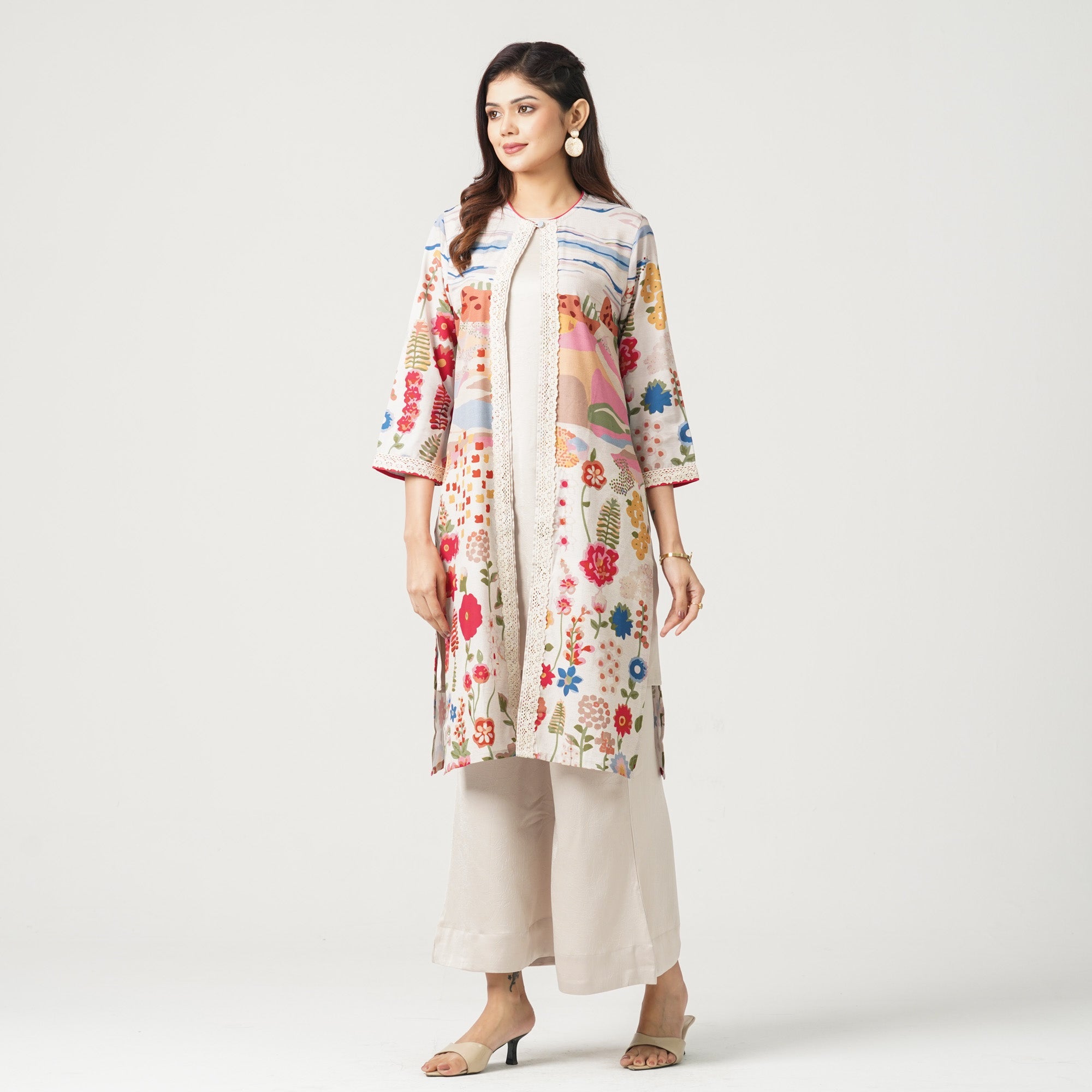Women’s Silk Sequin Work Three Piece