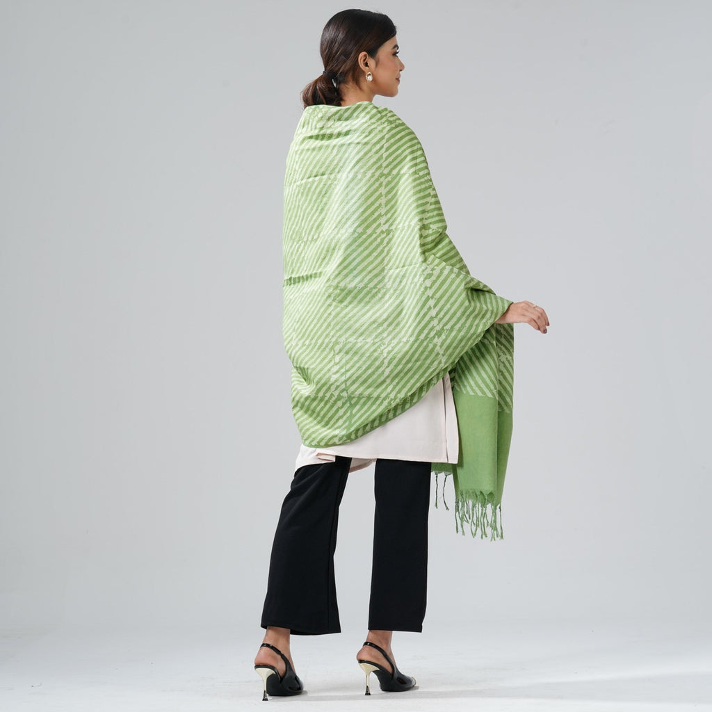 Ethnic Green Shawl